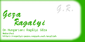 geza ragalyi business card